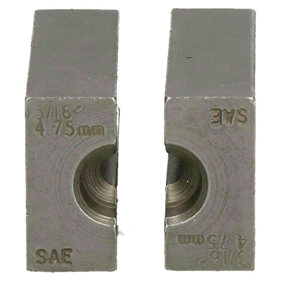 image 1 of 3/16" SAE Brake Pipe Flaring Bench Flare Tool Split Die Clamp Single Double