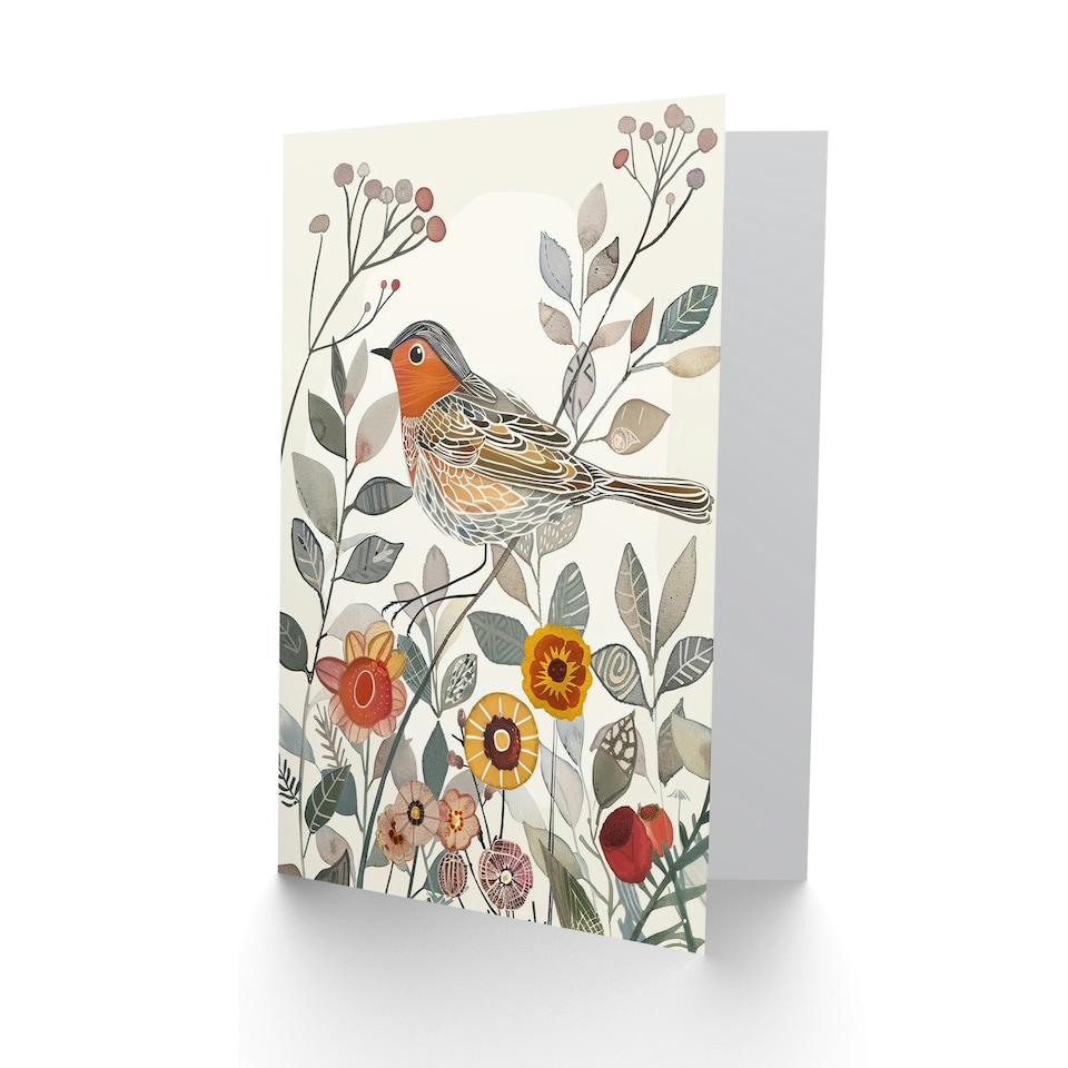 image 1 of Watercolour Floral Fun Animal Nature Him Her Birthday Card