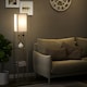 image 2 of HOMCOM Floor Lamp Reading Lamp with 3-Tier Storage Shelf for Home Office Oak