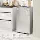 image 4 of HOMCOM 91 Litre Under Counter Fridge Freezer with Lock, Small Fridge Freestanding with Chiller Box, Adjustable Thermostat, 47.5cm Wide, Grey
