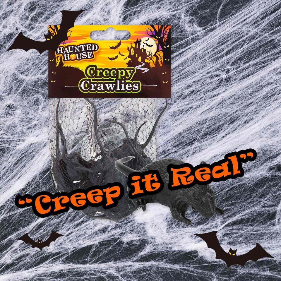 image 1 of vfm-estore Halloween Creepy Crawlies Set - Spooky Rats Party Pack
