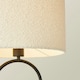 image 2 of ValueLights Antonia Cream Boucle Drum Shade Matte Black Oval Table Lamp Black