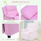 image 8 of HOMOM Kids Recliner Armchair PU Leather Game Chair Children Sofa Seat Pink 