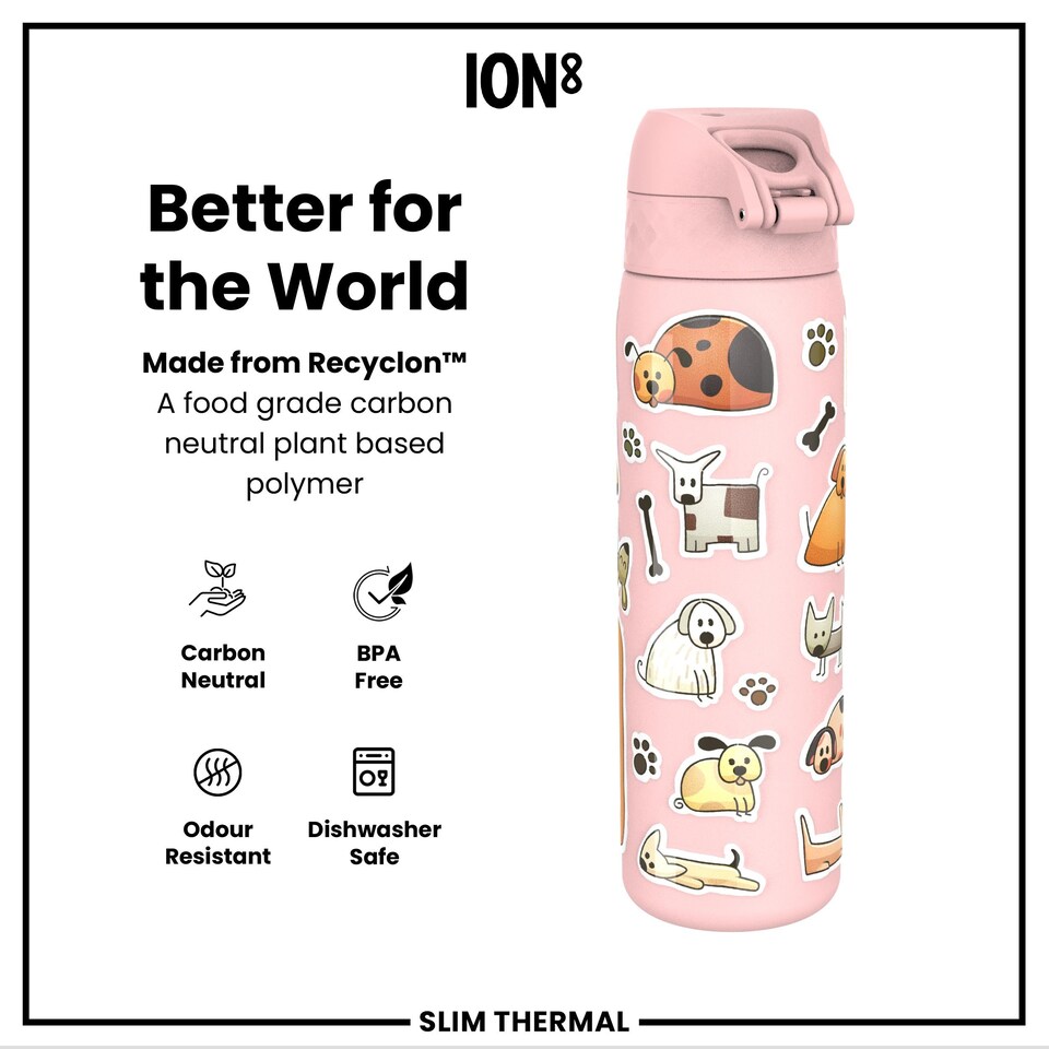 image 1 of Leak Proof Slim Water Bottle, Vacuum Insulated, 500ml (17oz)