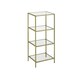 image 1 of Glass 4 Tier Side End Table Gold Gold
