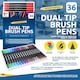 image 3 of 36pc Dual Tip Brush Pens Set – 36 Vibrant Colours & Skin Tones, Fine 0.4mm & 2mm Tips for Drawing, Calligraphy & Colouring