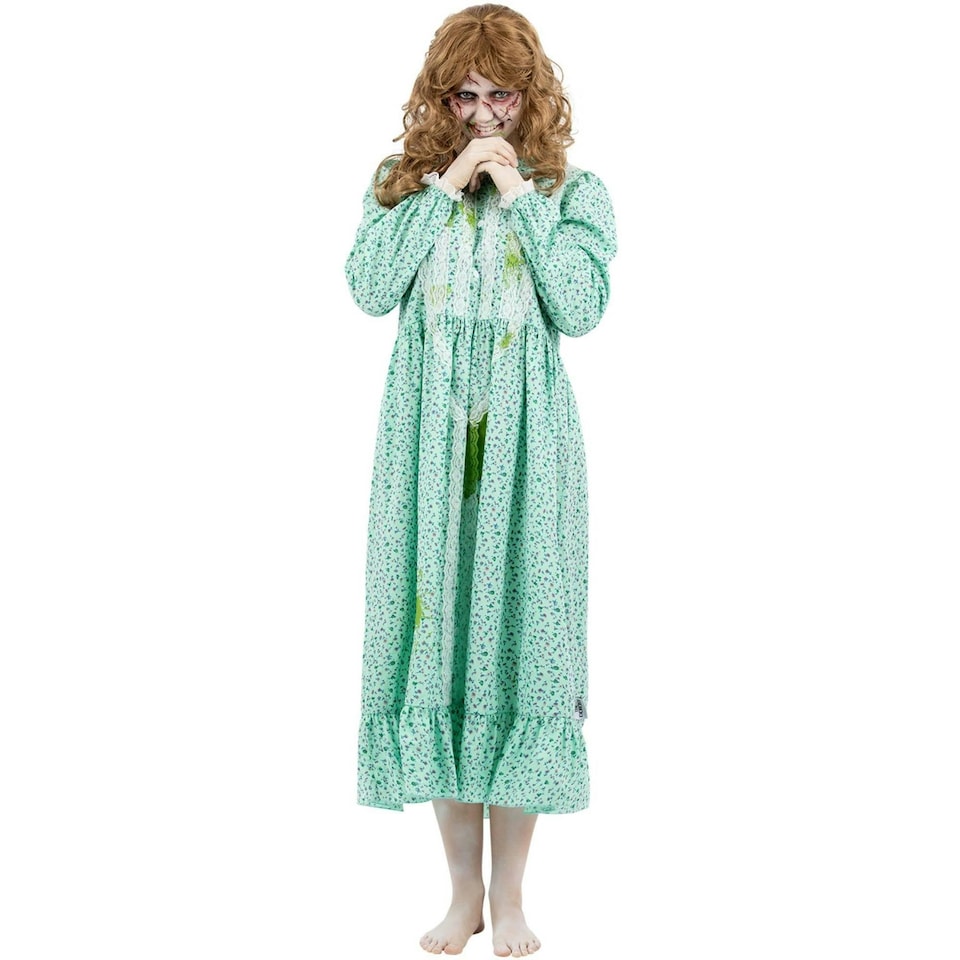 image 1 of The Exorcist Womens/Ladies Regan Costume Dress - Blue/Green - S S