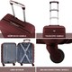 image 2 of Flight Knight Cabin Suitcase 56x36x23cm - 30+ Airlines Approved - British Airways, EasyJet- Lightweight 4 Wheel Carry On Hard Shell Hand Luggage Red | Burgundy | Cabin Bag