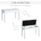 image 3 of HOMCOM Classic Piano Bench Padded Seat Wooden Makeup Stool, White