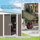 image 5 of Outsunny 11.3x9.2ft Steel Garden Storage Shed w/ Sliding Doors & 2 Vents, Grey | Grey