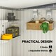 image 4 of Outsunny 7 x 5FT Garden Shed w/ Foundation Lean to Metal Tool Shed Dark Grey 