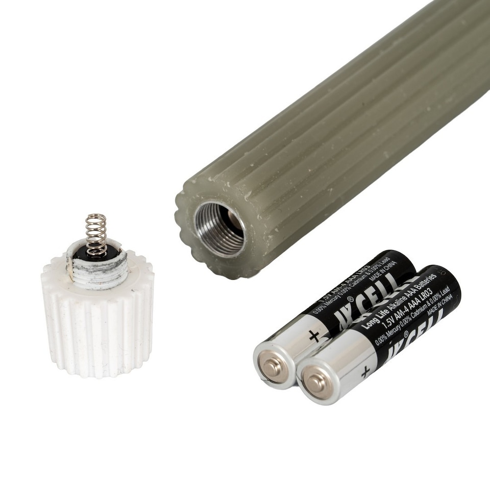 image 1 of Luxe Collection Natural Glow Ribbed Taper Candles - Wax - L2 x W2 x H24 cm - Sage