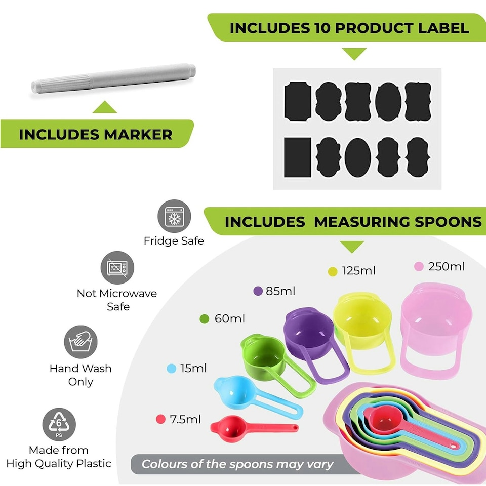 image 1 of 3 x 0.8 Litre Easy To Use Durable Cereal & Dry Food Storage Containers Food Grade Approved Clear