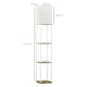 image 3 of HOMCOM Modern Floor Lamp with Shelves and Fabric Lampshade