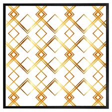 Geometric golden pattern (Picture Frame) Black | S