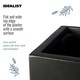 image 7 of Window Box Light Concrete Black Garden Planter L80 W17 H17.5 cm, 24 ltrs Cap.