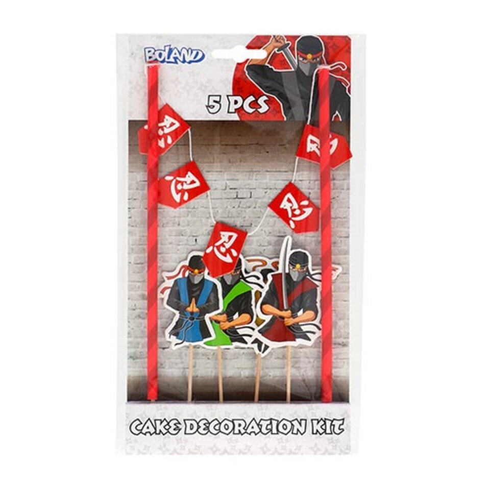 image 1 of Ninja Cake Decoration Kit