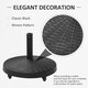 image 3 of Outsunny 22.7kg Resin Patio Parasol Base Umbrella Stand Weight Deck Garden Sunshade Holder Round w Wheels Brakes Outdoor
