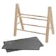 image 7 of 2-Tier Slate and Wood Snack Display Stand