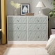 image 2 of Memphis 6 Drawer Wide Chest of Drawers in Duck & White Matt (Ready Assembled) | Blue | Duck & White Matt