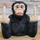 image 3 of Gifts Direct 2 U 'Up Yours' Monkey Headphone Holder Ornament Black
