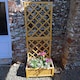 image 2 of Wooden Garden Planter Lattice Large Patio Climbing Plant Box Raise Bed Flowerpot