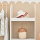 image 10 of SoBuy Kids Wardrobe with Hanging Rail, Storage Box & 3 Hooks, White, 38.2x13.8x42.5 inches, 22.5 kg - KMB40-W
