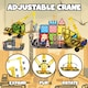 image 5 of Desire Deluxe Magnetic Building Tiles Road Blocks - Magnet Crane Car Set for Kids, Educational Preschool STEM Learning Montessori Construction Toddler Toy for Boys & Girls 3+ Year