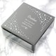 image 1 of Personalised Any Message Swirls & Hearts Diamante Glass Trinket Box
