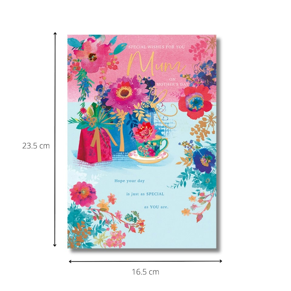 image 1 of Words 'n' Wishes Mother's Day Card for a Lovely Mum on Mother's Day, 23.5 x 16.5 cm,
