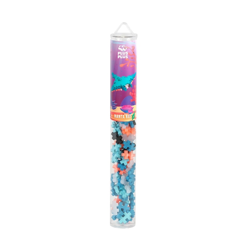 image 1 of Plus Plus Manta Ray Tube 100 Piece Construction Kit