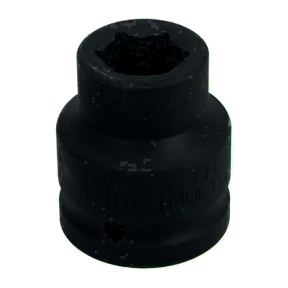 image 1 of 3/4" Drive 19mm Shallow Metric MM Impact Impacted Socket 6 Sided Single Hex