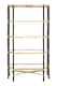 image 1 of Interiors by Premier 5-Tier Shelf Unit, Modern Storage Solution, Gold Shelf Unit, Gold and Glass Shelving Unit, Gold Shelf Unit | Gold