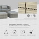 image 6 of Outsunny 5 Pcs Rattan Garden Furniture Set Single Sofa Stool Coffee Table Grey