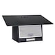 image 5 of SIA AH60BL 60cm Black Angled Glass Chimney Cooker Hood Kitchen Extractor Fan With 3 Speeds & LED Lights