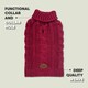 image 4 of HugglePets Legacy Cable Knit Dog Jumper Red | XS