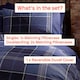 image 5 of Argyle Design Tartan Polycotton Duvet Set With Pillowcase | Blue | 1