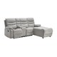 image 9 of Avon Chaise Lounge Manual Recliner Sofa w Drinks Console Grey | Charcoal