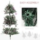 image 6 of HOMCOM 5ft Artificial Prelit Christmas Tree w/ LED Lights, Purple Ornaments