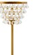 image 2 of Interiors by Premier Glam Clear Crystal Table Lamp with Gold Metal Frame, Elegant Geometric Bedside Lamp, Accent Table Lamp | Gold