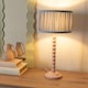 image 3 of ValueLights Bobbins Rose Table Lamp Pleat Powder Blue Shade and Bulb