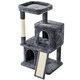 image 1 of Yaheetech 106 cm Cat Tree Tower with Double Condos Dark Grey