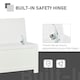 image 3 of HOMCOM Storage Box Toy Chest Cabinet Unit Organizer with Safety Hinges White