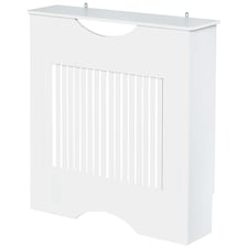 HOMCOM Modern Radiator Cover Heater Cabinet Slatted Worktop Painted