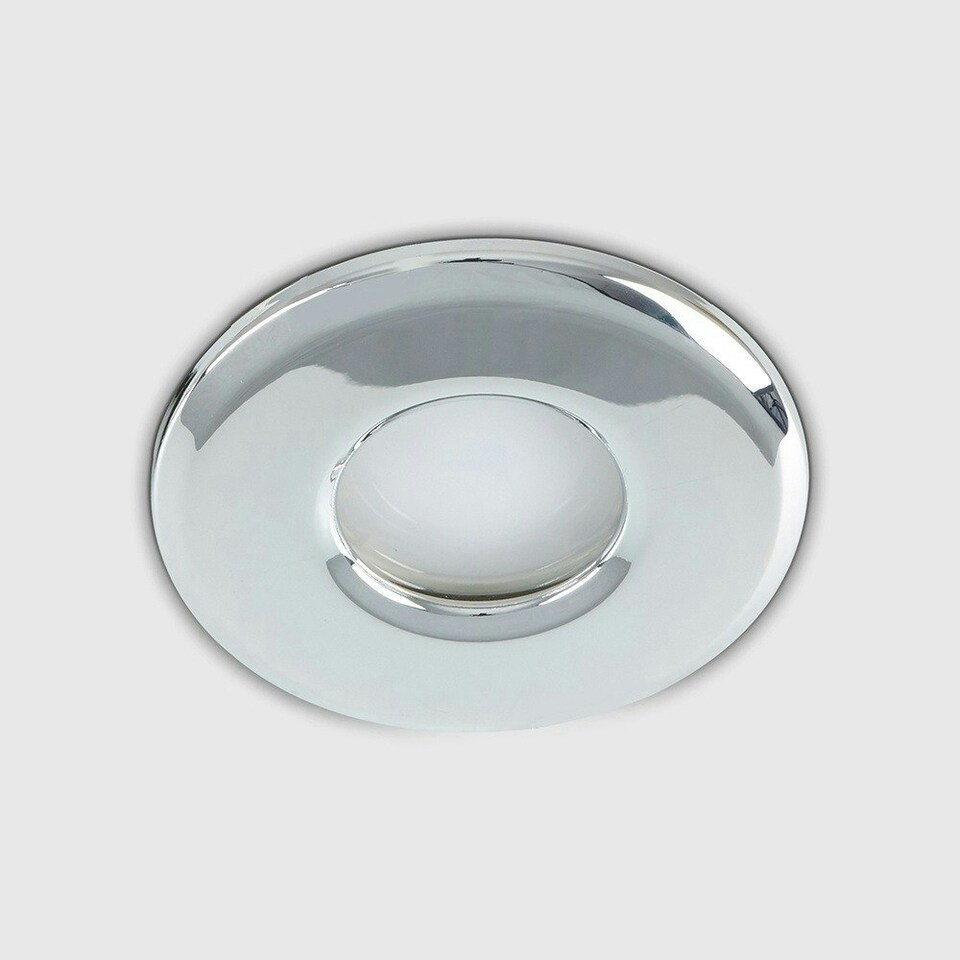 image 1 of ValueLights 6 Pack Bathroom Shower IP65 Polished Chrome GU10 Recessed Ceiling Downlights