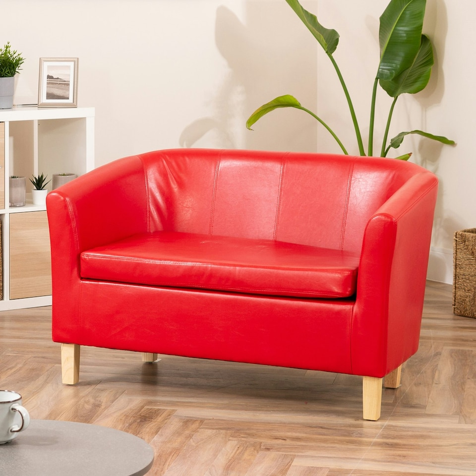 image 1 of Meriden 2 Seat Tub Sofa Red