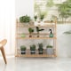 image 7 of Outsunny 3-Tier Folding Bamboo Plant Stand Display Rack for Indoor & Outdoor