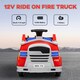 image 6 of AIYAPLAY 12V Ride on Fire Truck w/ Siren, Flashing Lights, Red