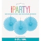 image 2 of Powder Blue Mini Honeycomb Fans Decorations 15cm - Pack of 3
