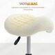 image 5 of HOMCOM Saddle Stool Adjustable Rolling Salon Chair for Massage Spa Beauty White
